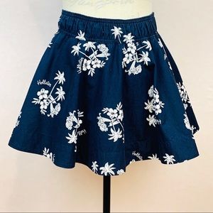 Hollister Navy/White Hawaiian Surfer Skirt Size M